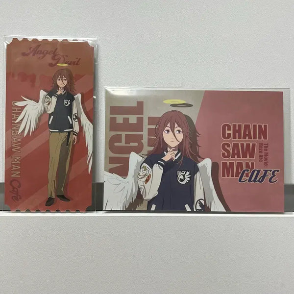 [BUNJANG] Chainsaw Man Angel Devil Collaboration Cafe Ticket & Postcard Set / 체인소맨 (천사의 악마) 티켓+엽서 콜라보 카페 팝업 굿즈