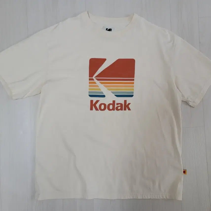 [BUNJANG] Kodak Rainbow Big Logo Short Sleeve T-Shirt (XL, 105) / (XL,105)코닥 레인보우 빅로고 반팔티셔츠 판매합니다