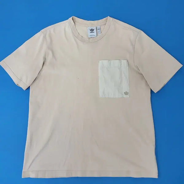 [BUNJANG] Adidas Pocket Short Sleeve T-Shirt Beige / 아디다스 포켓 반팔 티셔츠 베이지