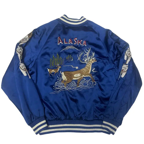 [BUNJANG] Vintage Blue Alaska Sukajan Jacket L / Vintage 블루 알래스카스카쟌 L