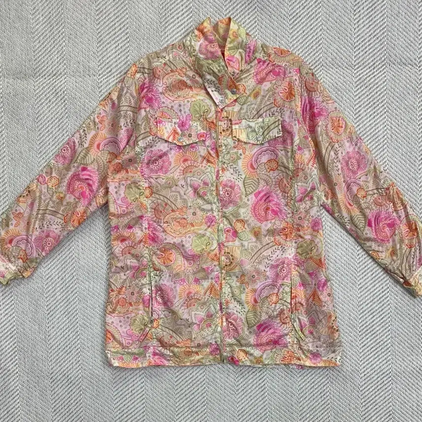 [BUNJANG] Oilily Flower Pattern Women's Zip-Up Jacket / 오일릴리 플라워 패턴 여성 집업 자켓