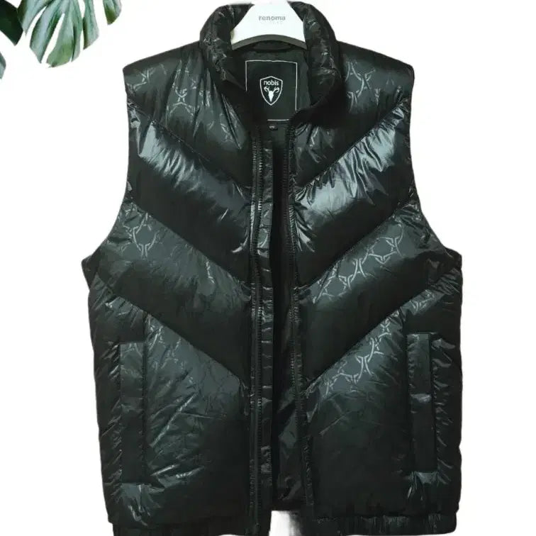 [BUNJANG] Nobis Danilo Chevron Quilted Vest Monogram Black Men's 105 / 노비스  오리털패딩/남105