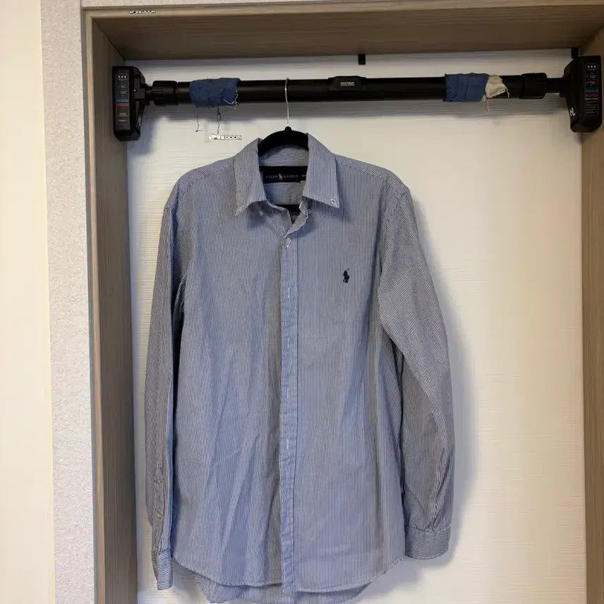 [BUNJANG] Polo Ralph Lauren Striped Shirt Blue M / 폴로 랄프로렌 스트라이프 셔츠 블루 M 미세얼룩