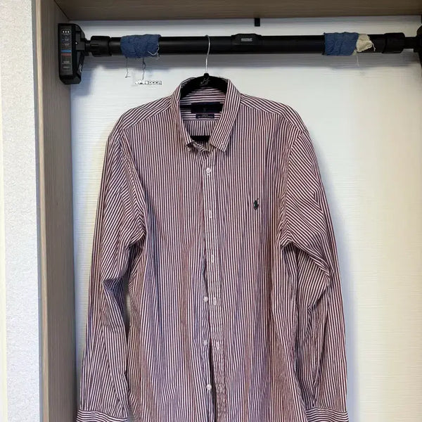 [BUNJANG] Polo Ralph Lauren Striped Shirt Red Slim Fit L / 폴로 스트라이프 셔츠 레드 슬림 L