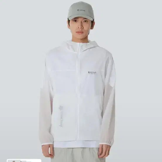 [BUNJANG] Snow Peak Windbreaker White XL / 스노우피크 바람막이 화이트 XL 거의 새상품