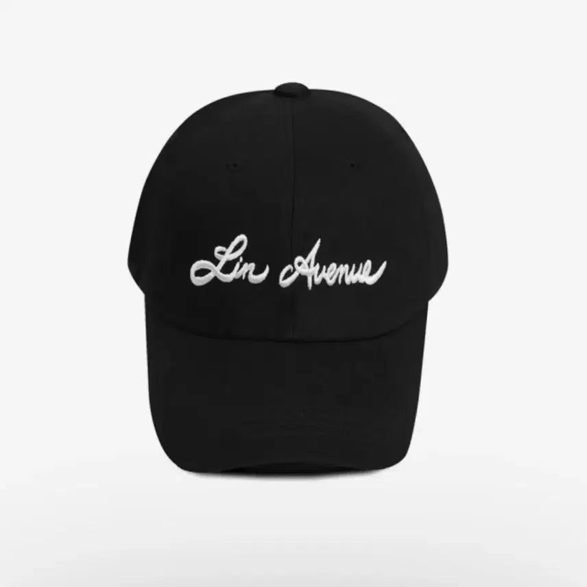 [BUNJANG] Lin Avenue Black Embroidered Baseball Cap / 린에비뉴 볼캡 (모자)