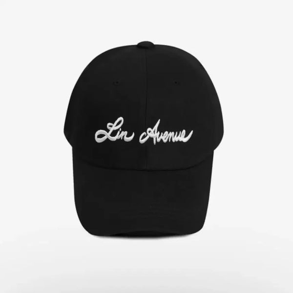 [BUNJANG] Lin Avenue Black Embroidered Baseball Cap / 린에비뉴 볼캡 (모자)