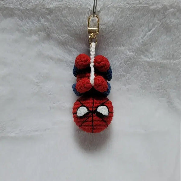 [BUNJANG] Handmade Knitted Spider-Man Keychain / 핸드메이드 뜨개 스파이더맨 키링