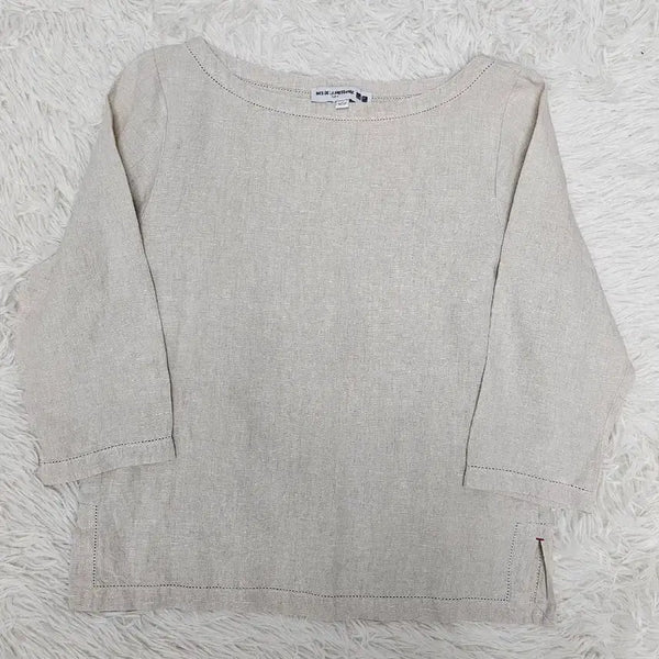 [BUNJANG] Uniqlo Linen Blend 3/4 Sleeve T-Shirt (M) / 유니클로 린넨 혼방 7부 티셔츠 M