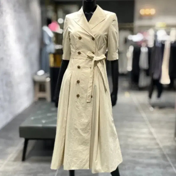 [BUNJANG] Sisley Beige Trench Coat Dress / 시슬리 베이지 트렌치 코트 원피스