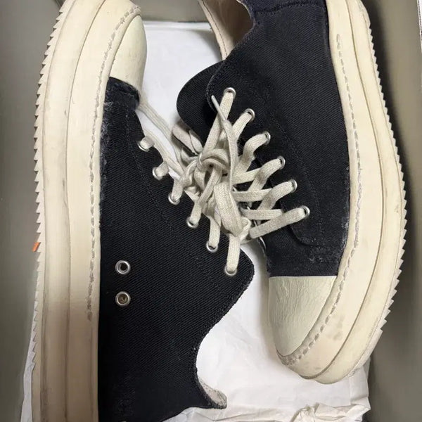 [BUNJANG] Rick Owens DRKSHDW Fogachine Low 'Black Milk' Cotton Denim / [44] 릭오웬스 다크쉐도우 포가친 로우 블랙밀크