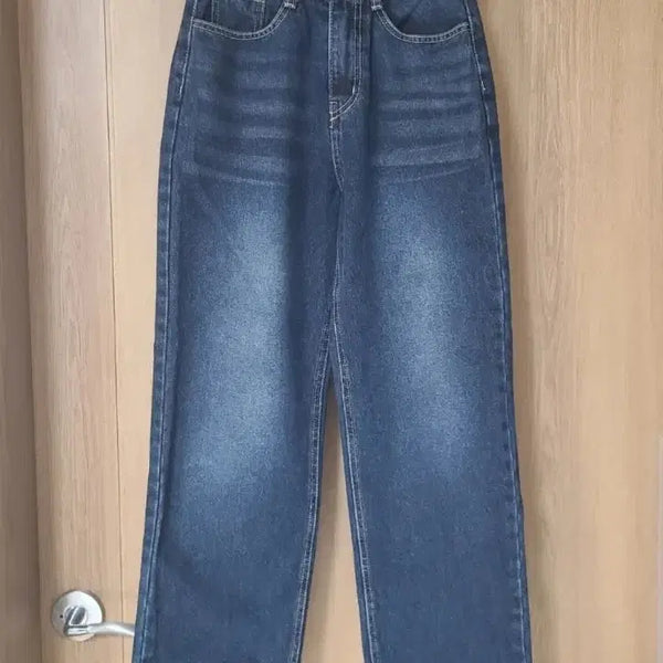 [BUNJANG] Women's Wide Leg Denim Jeans / 여성 와이드 데님 팬츠 청바지 25인치