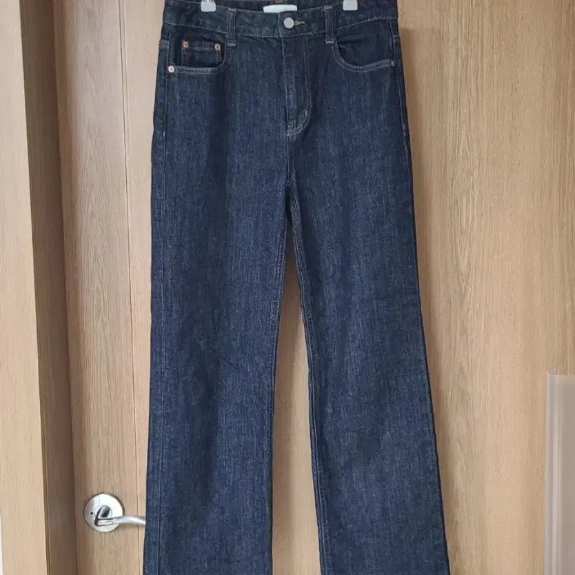 [BUNJANG] Giordano Dark Wash Wide Leg Denim Pants / 지오다노 진청 와이드 데님 팬츠 여성 청바지 27~28인치