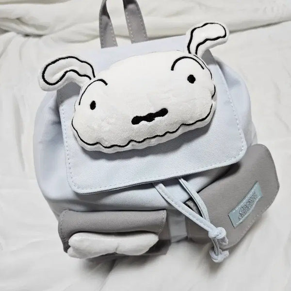 [BUNJANG] Crayon Shin-chan Shiro Pouch Backpack / 짱구 시로 흰둥이 복조리 백팩