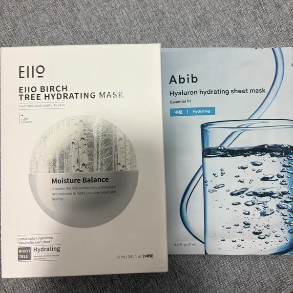 [BUNJANG] E.I.O Birch Tree Mask Pack 3 Sheets + Abib Hydration Mask Pack 2 Sheets Bundle Set / 마스크팩