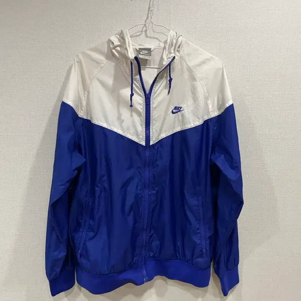[BUNJANG] Nike Windbreaker Jacket White/Blue Two-Tone XL (105) / 나이키 바람막이 (105)