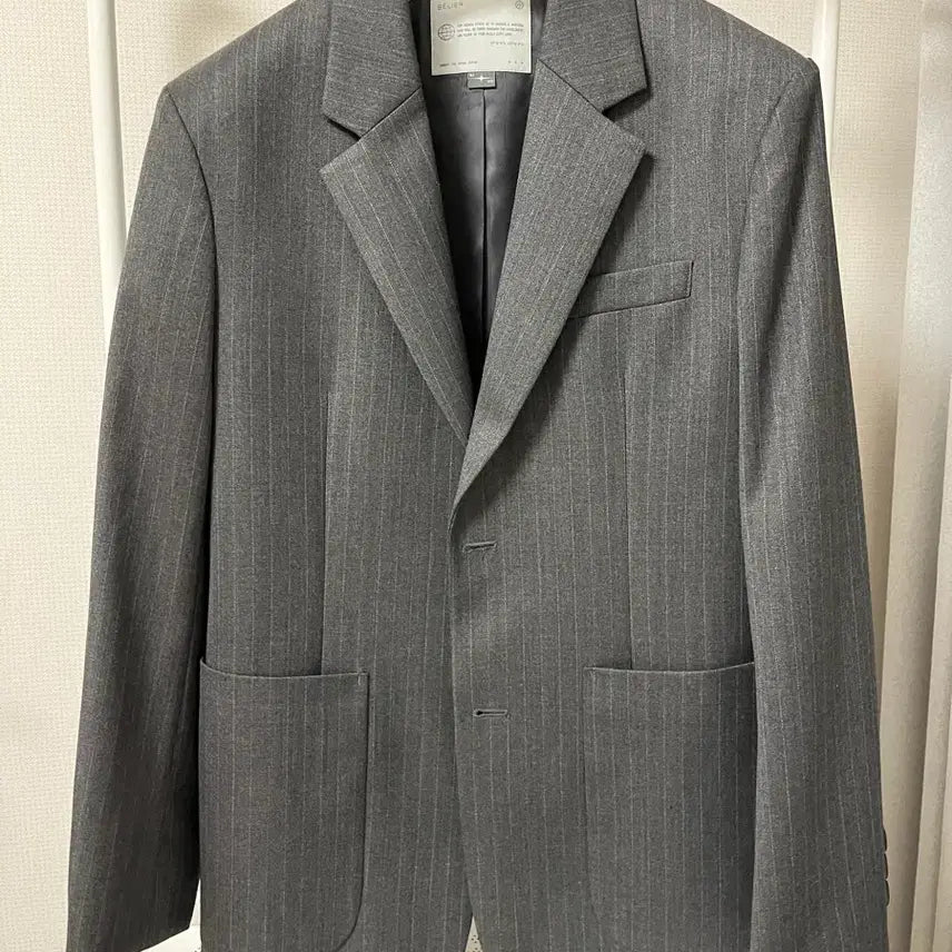 [BUNJANG] Bellier Nomad Stripe Jacket Grey / 벨리에 시티 노마드 스트라이프 자켓 그레이 4