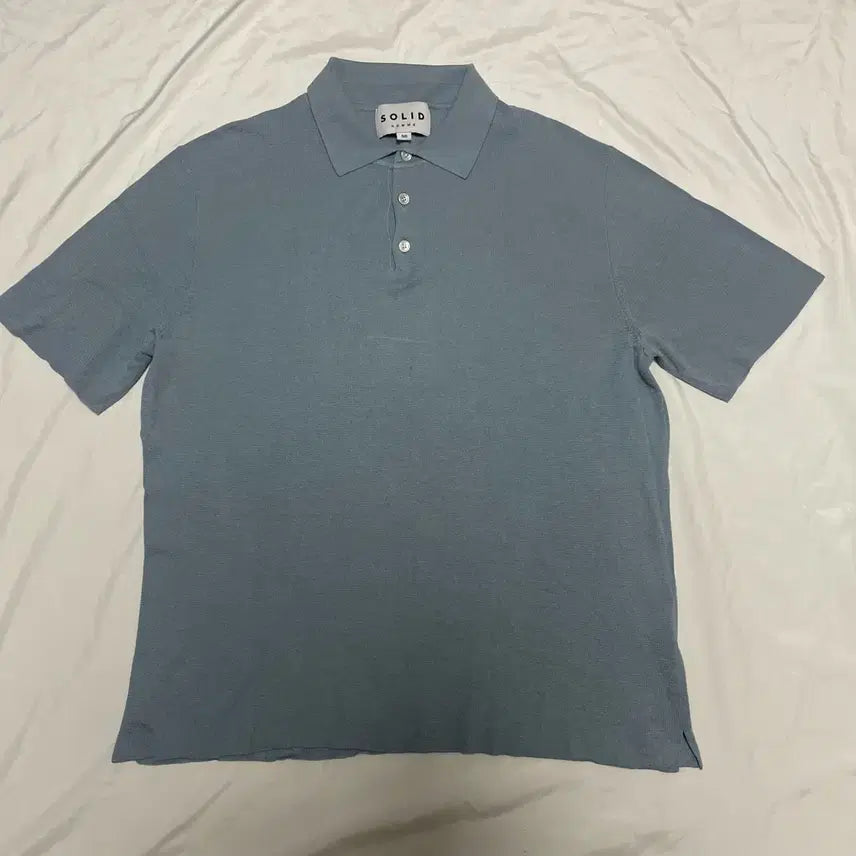[BUNJANG] Solid Homme Knit Collar Short Sleeve T-Shirt / 솔리드옴므 니트 카라 반팔티