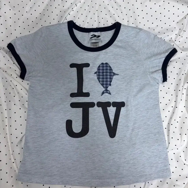 [BUNJANG] IZABAN X TANSAN Ringer T-Shirt Sky Blue (Women) / 이자반X탄산 링거 티셔츠 스카이 블루 (우먼)
