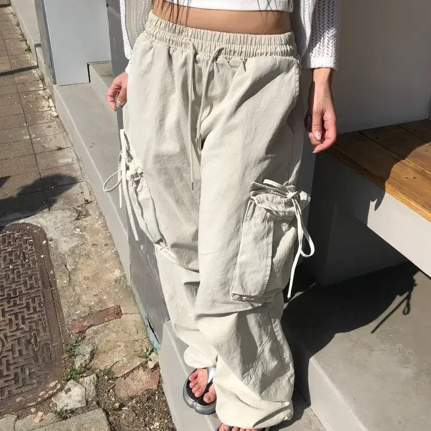 [BUNJANG] Intarope Pigment Cargo Wide Pants / 인타로프 피그먼트 카고 와이드 팬츠