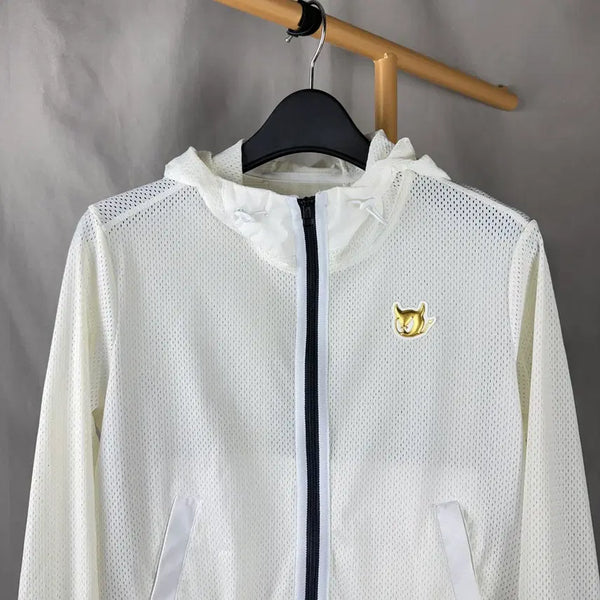 [BUNJANG] WAAC Women's Mesh Hooded Zip-Up Jumper / 1size ) WAAC 왁골프 여성 메쉬 후드 집업 점퍼