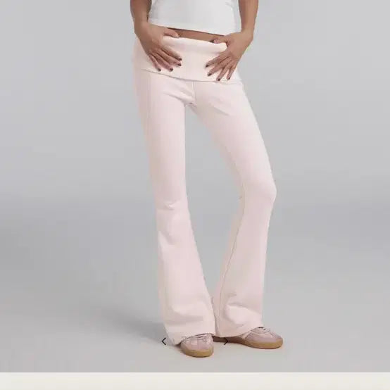 [BUNJANG] Clishier Sheer Romance Folded Pants Pink / 클리시어 쉬어 로맨스 폴디드 팬츠 핑크