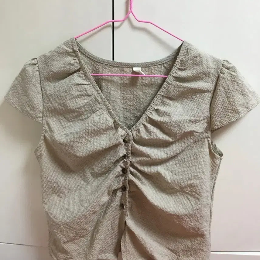 [BUNJANG] Binaryone Shirring Blouse / 바이너리원 셔링 블라우스