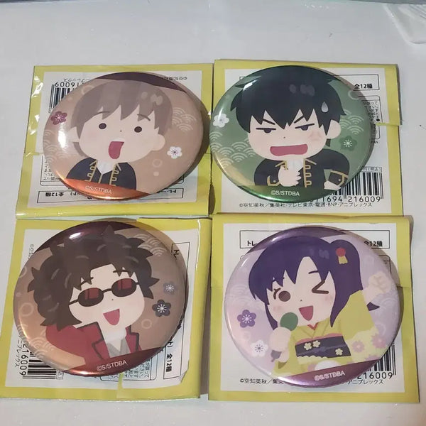 [BUNJANG] Gintama Illustration Badge Set Okita Hijikata Sakamoto Zura / 은혼 이라스토야 뱃지 오키타 히지카타 사카모토 츠우 일괄