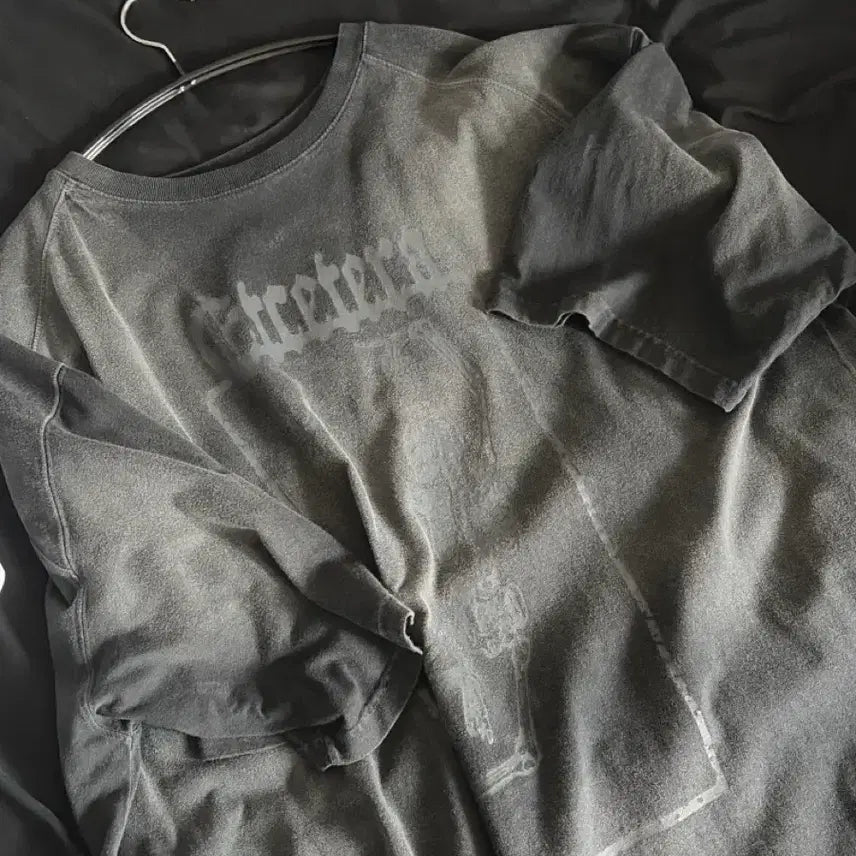 [BUNJANG] Letce Short-Sleeve T-Shirt (Gray) / [L]etce 반팔 실사 재업