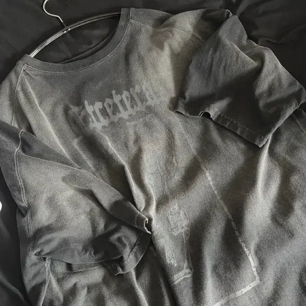 [BUNJANG] Letce Short-Sleeve T-Shirt (Gray) / [L]etce 반팔 실사 재업