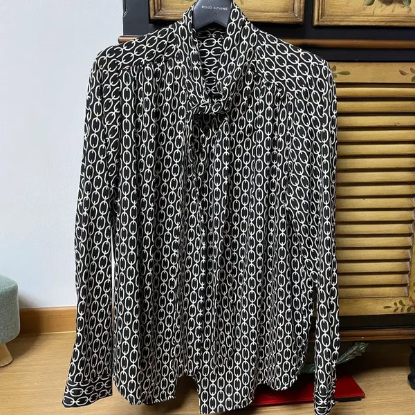[BUNJANG] Tie Blouse / 타이 블라우스