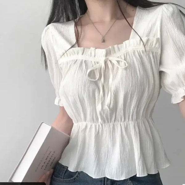 [BUNJANG] Mori Girl White Blouse / 모리걸 흰색 블라우스