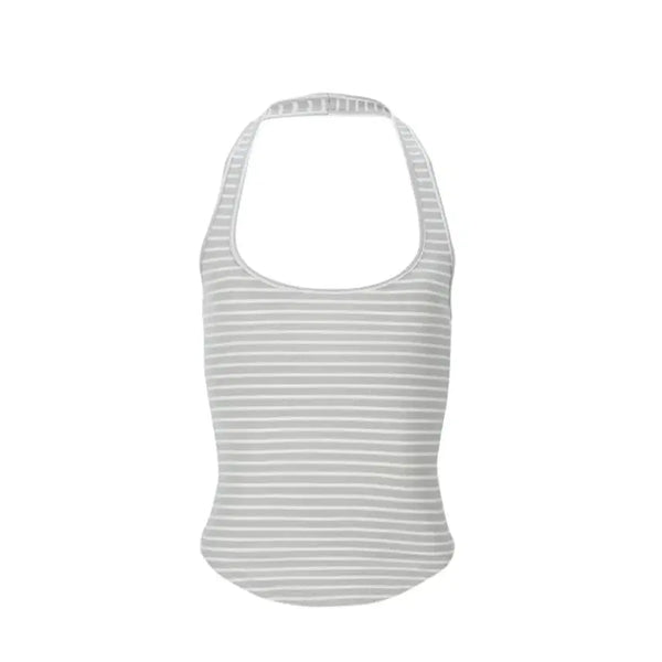 [BUNJANG] Please No Follow Lina Stripe Halter Sleeveless Top / 플리즈노팔로우 Lina Stripe Halter Sleeveless