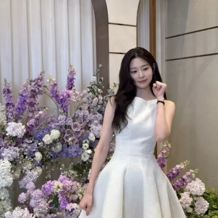[BUNJANG] Maje 26SS White Flare Mini Dress Size 34 / (새상품) 마쥬 26SS 화이트 플레어 미니 원피스 34사이즈