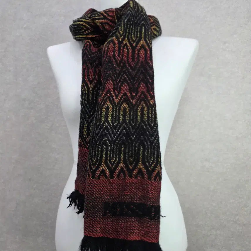 [BUNJANG] MISSONI Wool Zigzag Pattern Scarf / 미쏘니 울 머플러 MISSONI