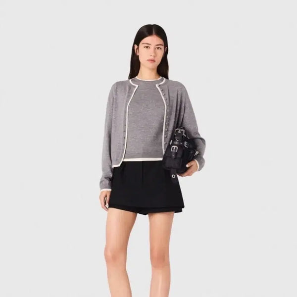 [BUNJANG] Maje Milo Grey Cardigan Size 0 / 마쥬 마일로 그레이 가디건 0사이즈