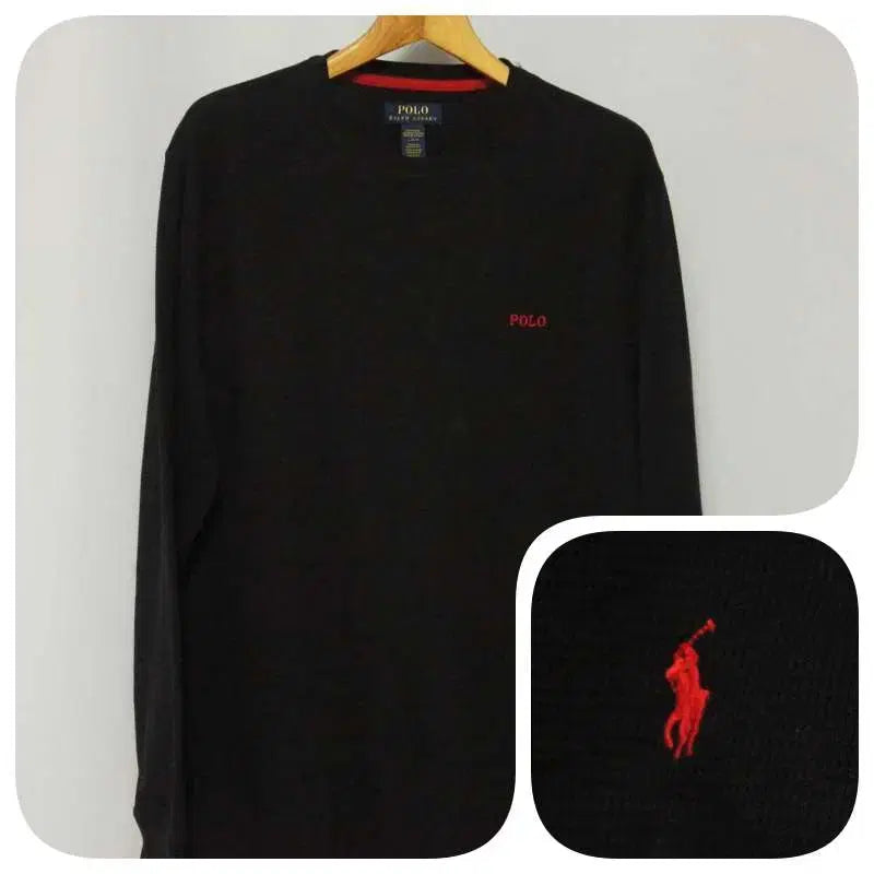 [BUNJANG] Polo Ralph Lauren Waffle Crewneck T-Shirt Men's 100 Black / 폴로랄프로렌 와플 라운드 티셔츠 남성100