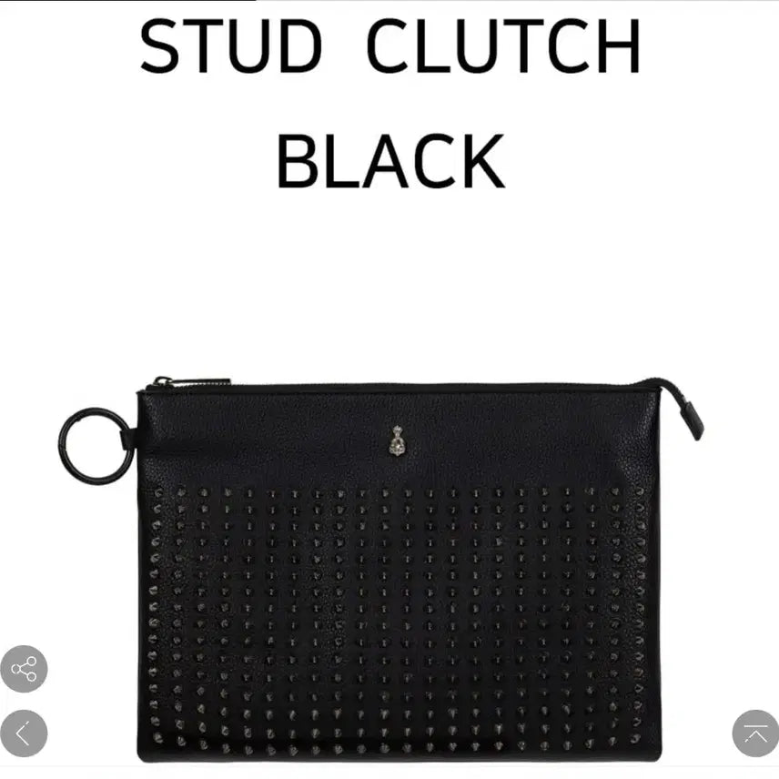 [BUNJANG] OVERDOZ Stud Clutch Bag Black (Sealed New) / OVERDOZ 스터드 클러치 백 블랙(미개봉 새상품)