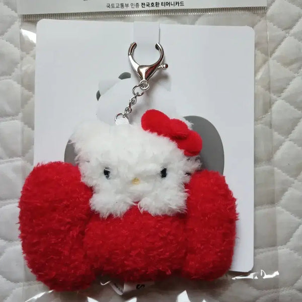 [BUNJANG] Hello Kitty Plush Keychain with T-Money Card Function / (미사용 새 상품) 키티 봉제인형 교통카드 키링 팝니다
