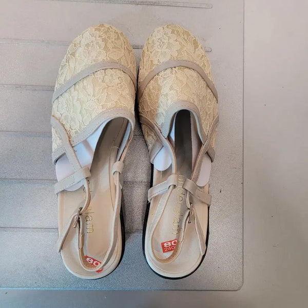 [BUNJANG] Lace Mule Sandals (240) / 레이스 뮬 샌들 240