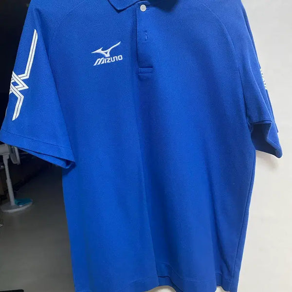[BUNJANG] Mizuno Blue Short-Sleeve Polo Shirt (M) / 미즈노 반팔 카라티셔츠