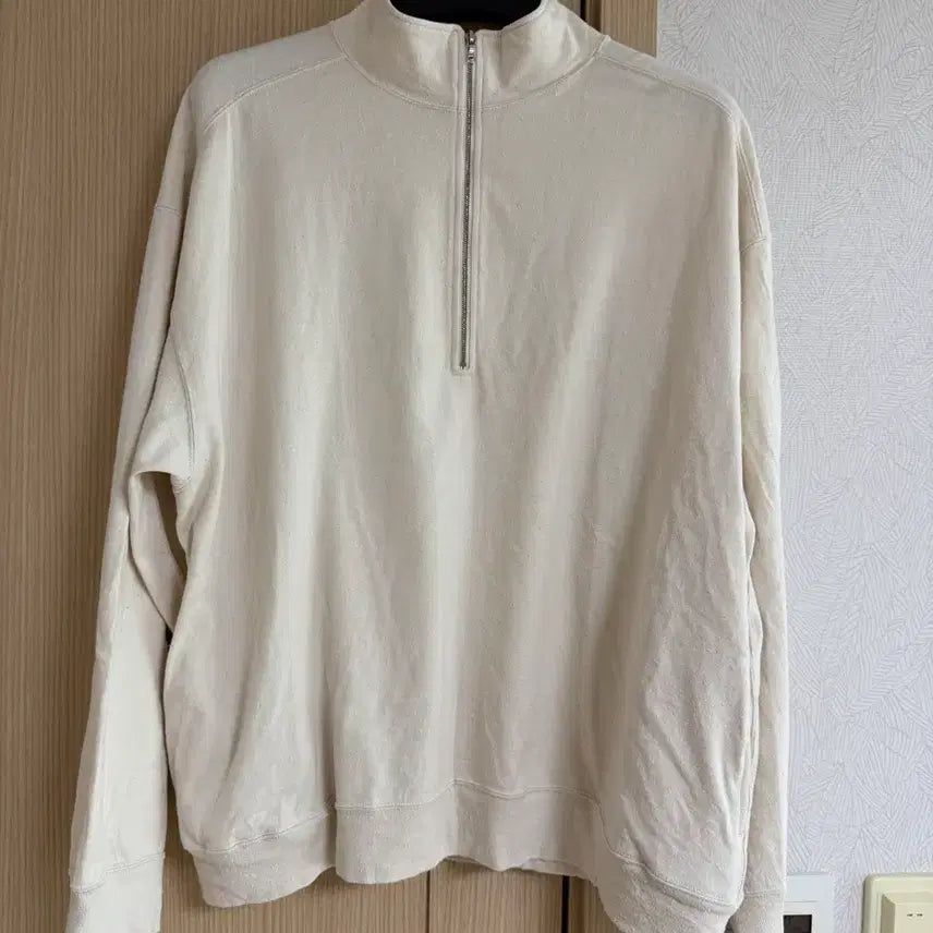 [BUNJANG] Blurhms Co/Silk Nep Half-Zip Shirt Ivory Size 3 / 블럼스 Blurhms Co/Silk Nep Harf-Zip Shirt 3