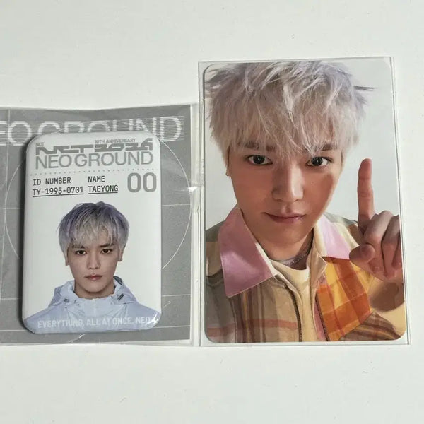[BUNJANG] NCT 127 Taeyong Bundle Set Trading Card and Badge Set / 일괄) 네오그라운드 엔시티127 태용 포카 셀포 뱃지