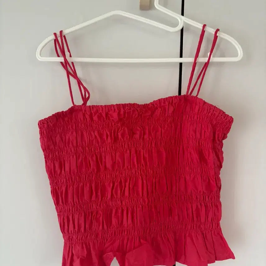 [BUNJANG] Smocking Tube Top Sleeveless / 스모킹 튜브탑 나시