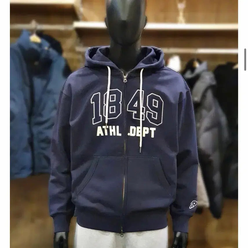 [BUNJANG] Who.A.U Navy 1849 Hooded Zip-Up S / 교신 가능) 후아유 네이비 1849 후드집업 s