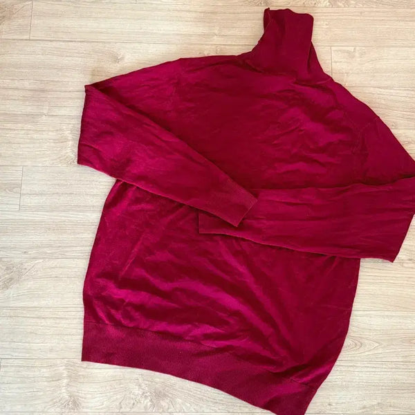[BUNJANG] Uniqlo Burgundy Turtleneck L / 유니클로 버건디 터틀넥 L 판매