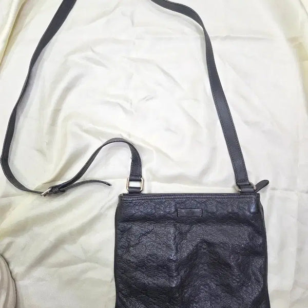 [BUNJANG] Gucci Genuine Black Leather Crossbody Bag / 구찌 정품 블랙 레더 크로스백