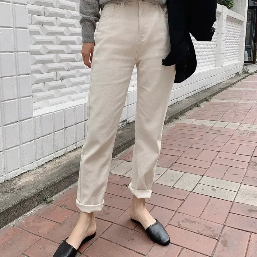 [BUNJANG] Slowandmod More Cream Pants S / [옷장정리]슬로우앤드 탄탄핏 모어크림팬츠 S