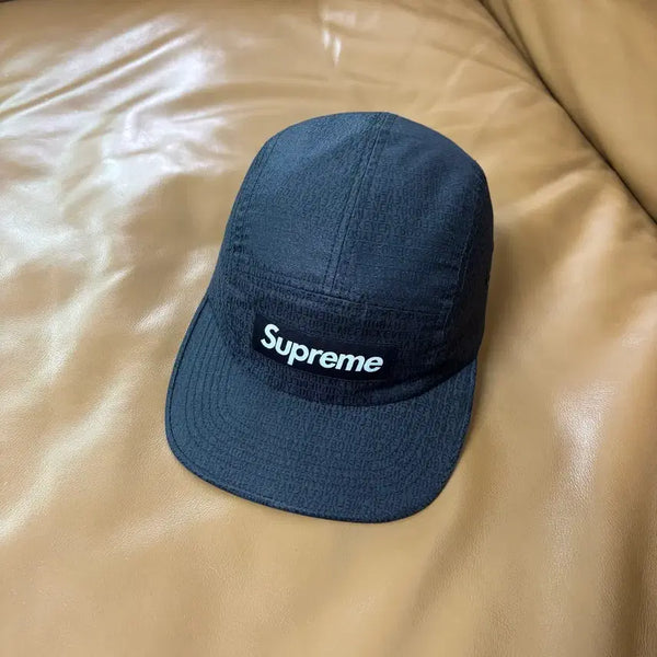 [BUNJANG] Supreme Box Logo Jacquard Logo Camp Cap Black / 슈프림 캠프캡 모자 박스로고 자카드 로고 블랙