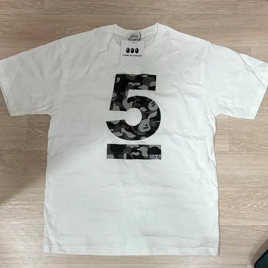 [BUNJANG] Comme des Garçons x Bape Collaboration T-Shirt White / 꼼데가르송 x 베이프 콜라보 티셔츠 화이트
